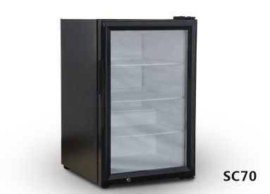 Refrigerated vertical display cabinet display