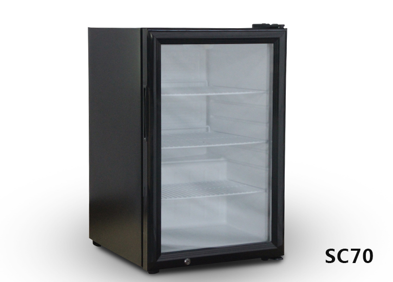 Refrigerated vertical display cabinet